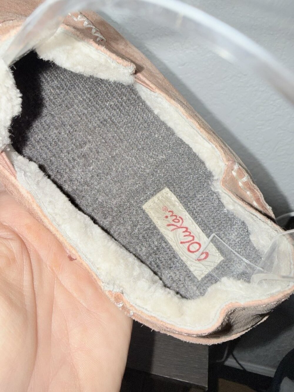 Olukai Nohea Slipper Womens 8 Pink Suede Shearling Lined Moccasin 20269-WCWC - Picture 9 of 10